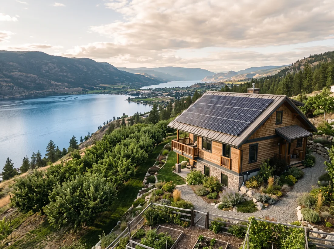 Solar on a property in the Peachland area