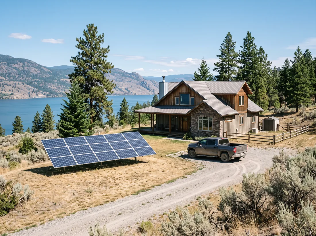 Solar on a property in the Glenrosa area